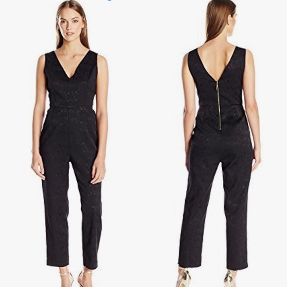 Erin erin fetherston Women's Jaime Jumpsuit in black size 8 - Picture 1 of 6